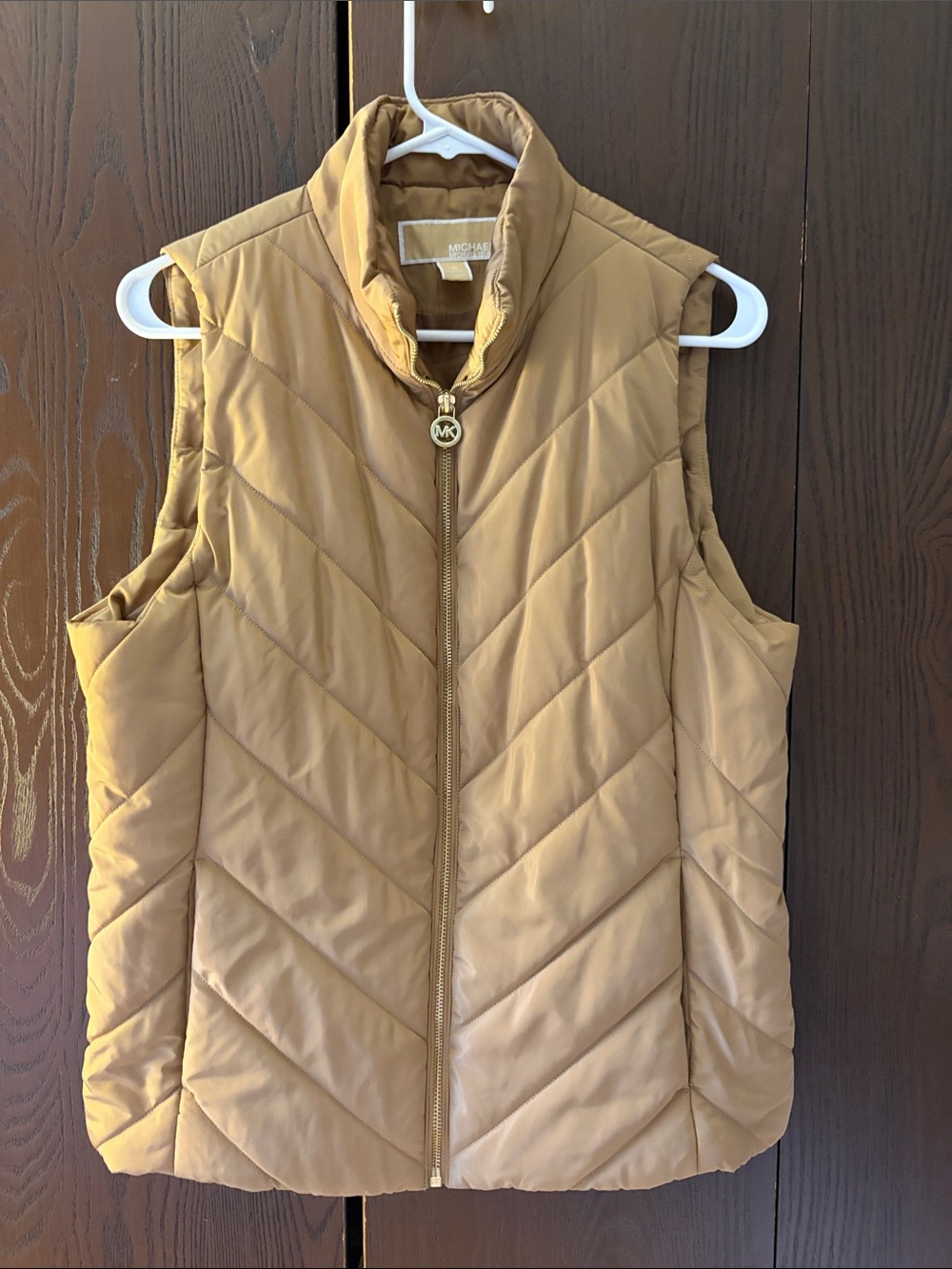 Michael Kors Camel Quilted Puffer Vest. Size Medium.
